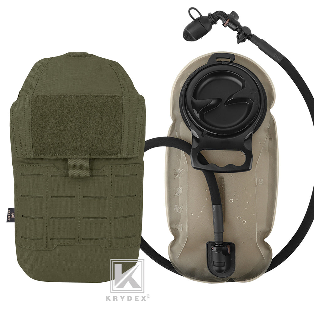 Krydex Tactical 1.5L 50oz Hydration Bladder Pouch Low Profile Hydra Carrier MOLLE Water Pack