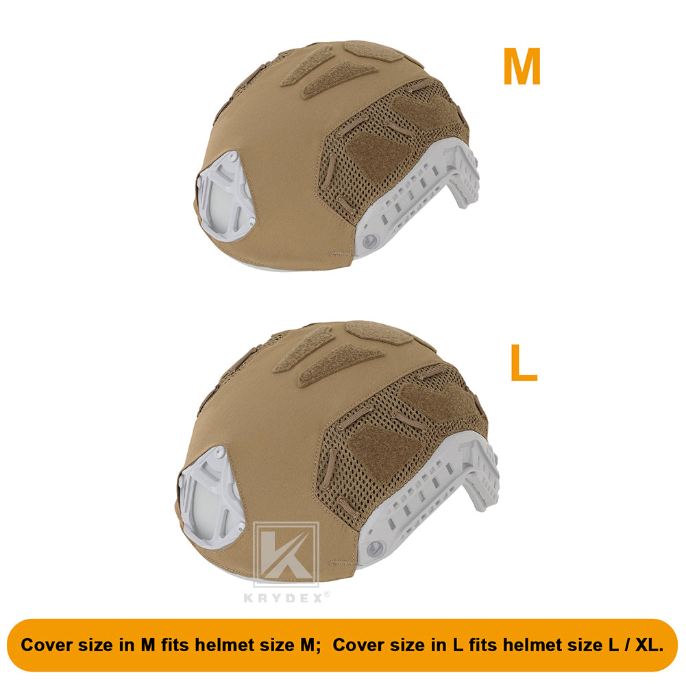 Krydex Tactical Helmet Cover for Fast Helmet Size M L XL Maritime Helmet Airsoft Paintball Helmet