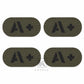 Krydex 4pcs AB+ POS Blood Type Patches Tactical Reflective Hook & Loop Badge First Aid Emergency IFAK Trauma Patch 2x1 In.
