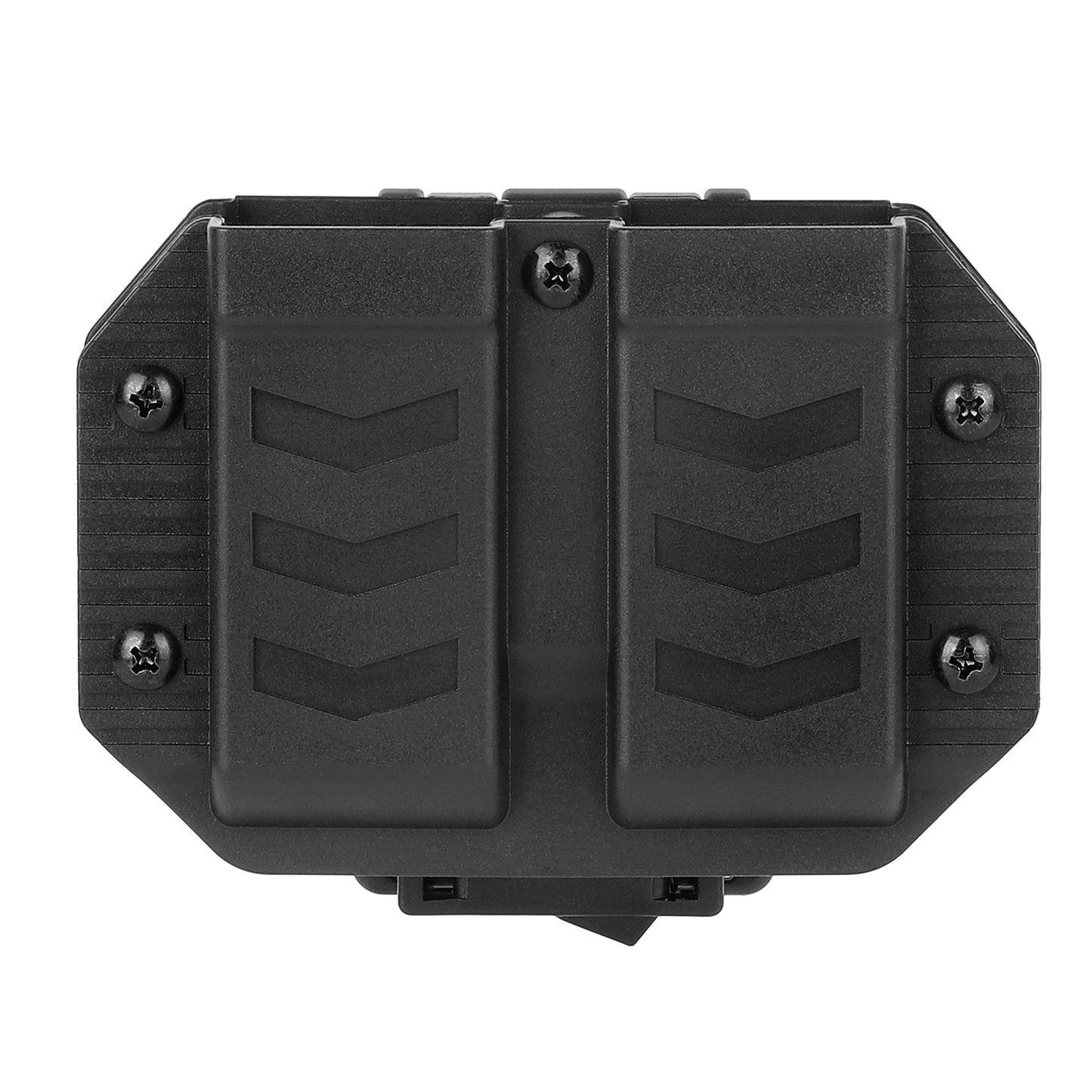 Krydex 9mm Double Stack Magazine Pouch 360° Rotatable Clip Fits 9mm/.40/.45 Double-Stack Mags Adjustable Retention Dual-Lock Mount for 1.5"-2.25" Belts & MOLLE