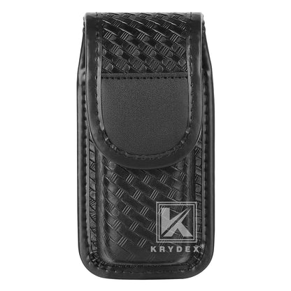 Krydex OC / MK3 Spray Holster Basket Weave OC MACE Pepper Spray Pouch Canister Flashlight Holder Multi-Tool Plier Pouch Fits 1.5" 1.75" 2" 2.25"  Duty Belt for Police Security LE Outdoor