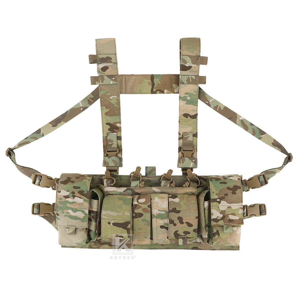 Krydex Tactical Chest Rig UW Gen IV Low Profile Micro Fight Rigs Carrier 556 9mm GP Pouch H Harness