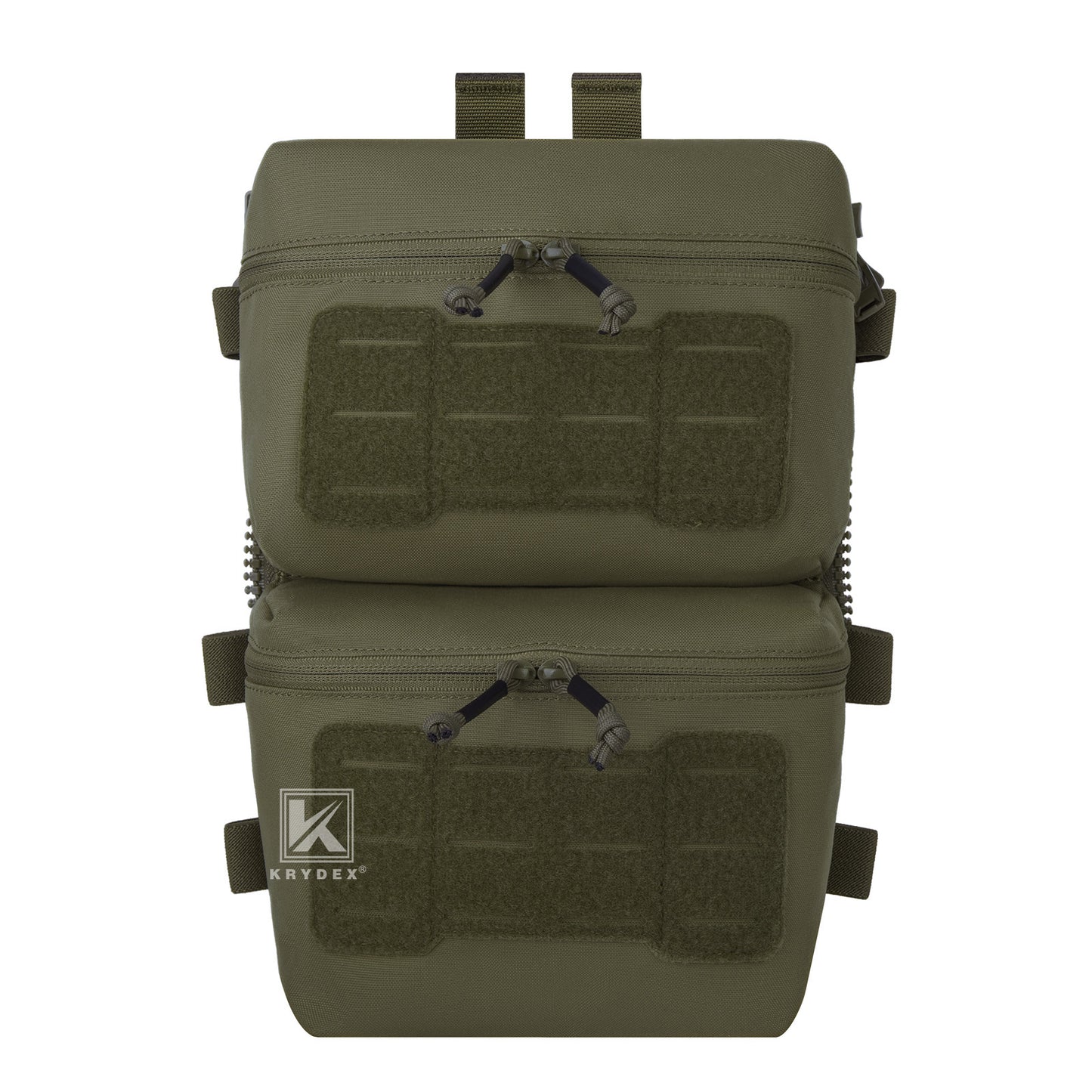Krydex Tactical Back Panel Double Pouch Assault Zip On Modular Backpack for V5 vest