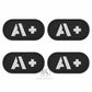 Krydex 4pcs AB+ POS Blood Type Patches Tactical Reflective Hook & Loop Badge First Aid Emergency IFAK Trauma Patch 2x1 In.