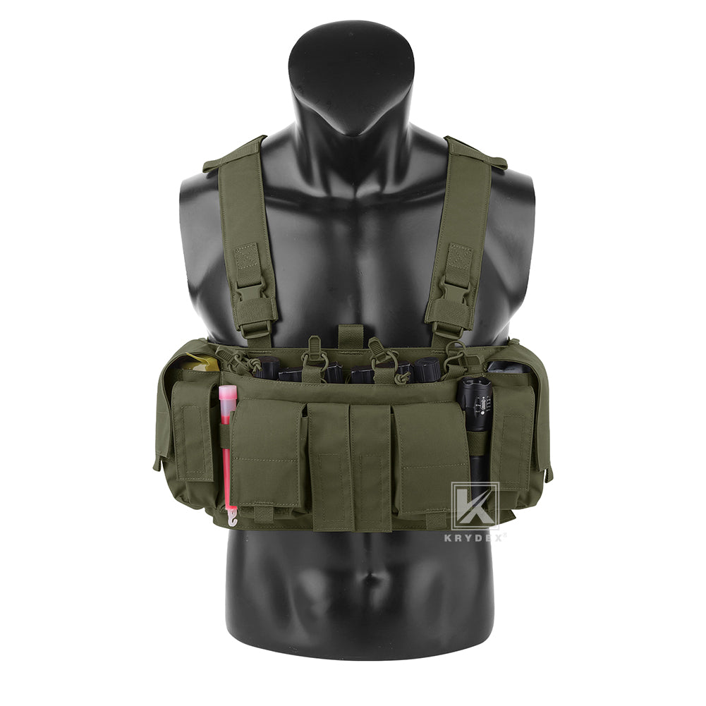 Krydex Tactical Chest Rig UW Gen IV Low Profile Micro Fight Rigs Carrier 556 9mm GP Pouch H Harness
