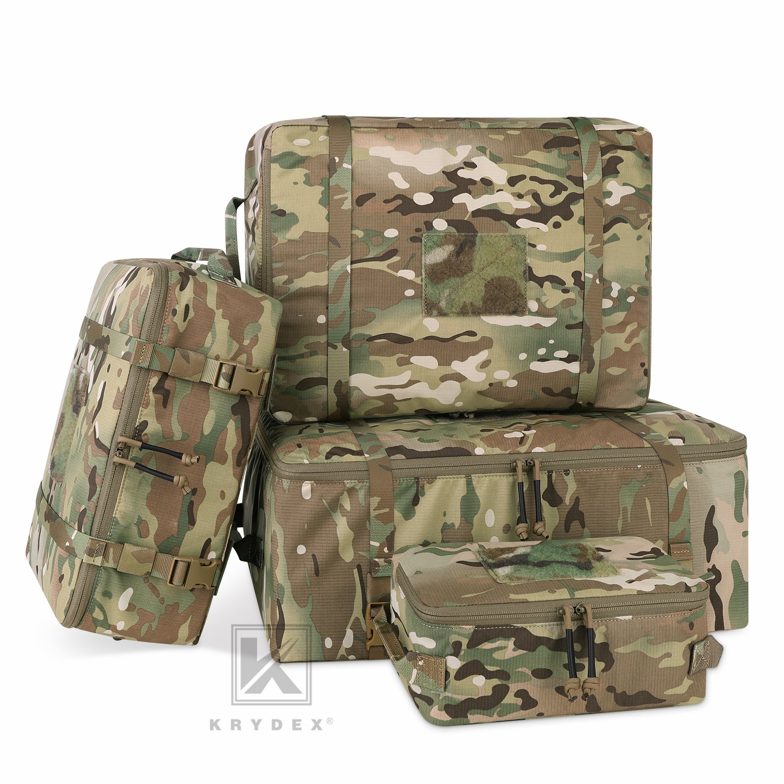 Krydex Tactical Travel Packing Organizer 70D Nylon Packing Cubes Waterproof Luggage Bags YKK Zipper 4pcs set