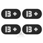 Krydex 4pcs AB+ POS Blood Type Patches Tactical Reflective Hook & Loop Badge First Aid Emergency IFAK Trauma Patch 2x1 In.