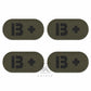 Krydex 4pcs AB+ POS Blood Type Patches Tactical Reflective Hook & Loop Badge First Aid Emergency IFAK Trauma Patch 2x1 In.