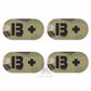 Krydex 4pcs AB+ POS Blood Type Patches Tactical Reflective Hook & Loop Badge First Aid Emergency IFAK Trauma Patch 2x1 In.