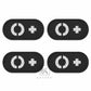 Krydex 4pcs AB+ POS Blood Type Patches Tactical Reflective Hook & Loop Badge First Aid Emergency IFAK Trauma Patch 2x1 In.