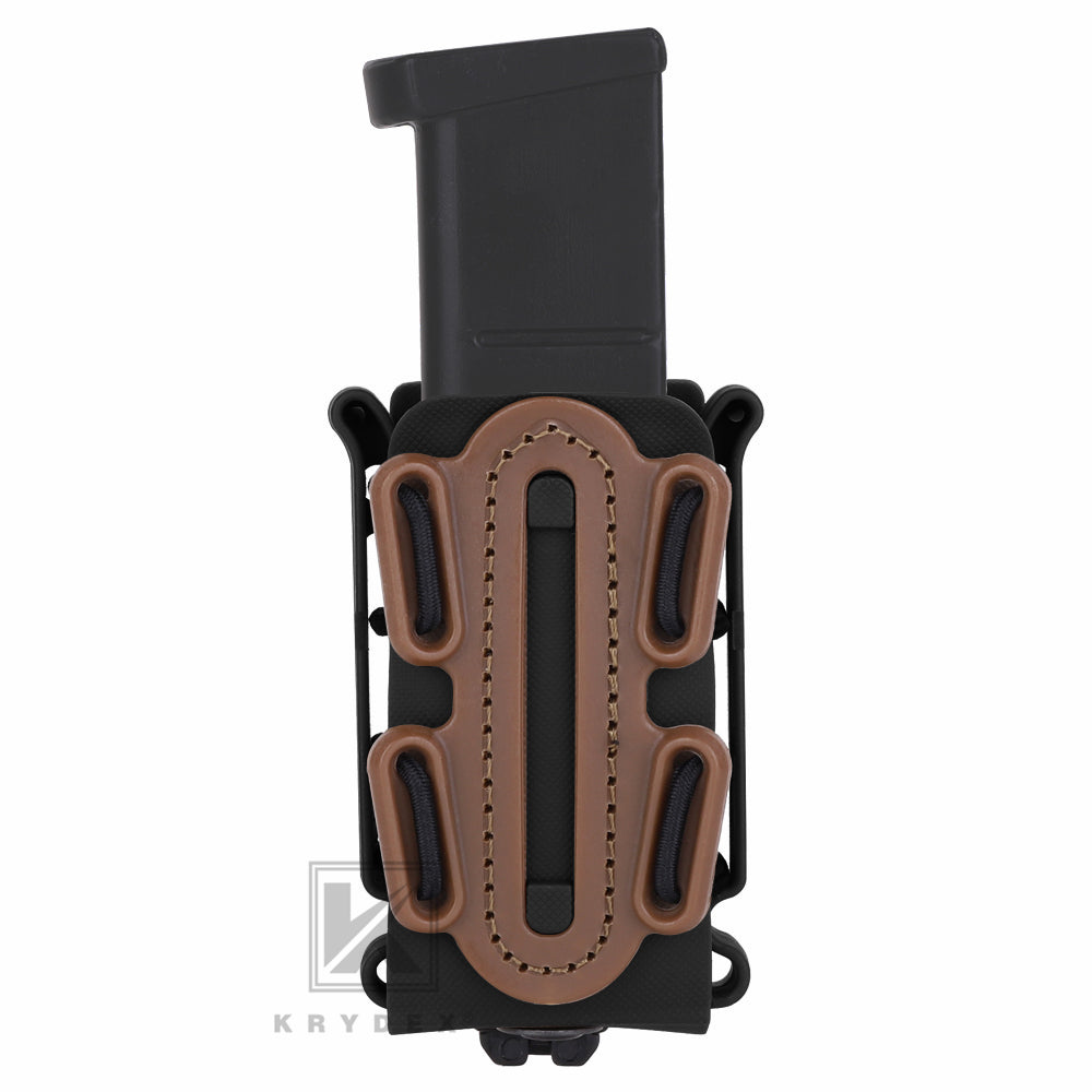 KRYDEX Soft Shell 9mm Pistol Mag Pouch Magazine Carrier Holder with Belt Clip Short
