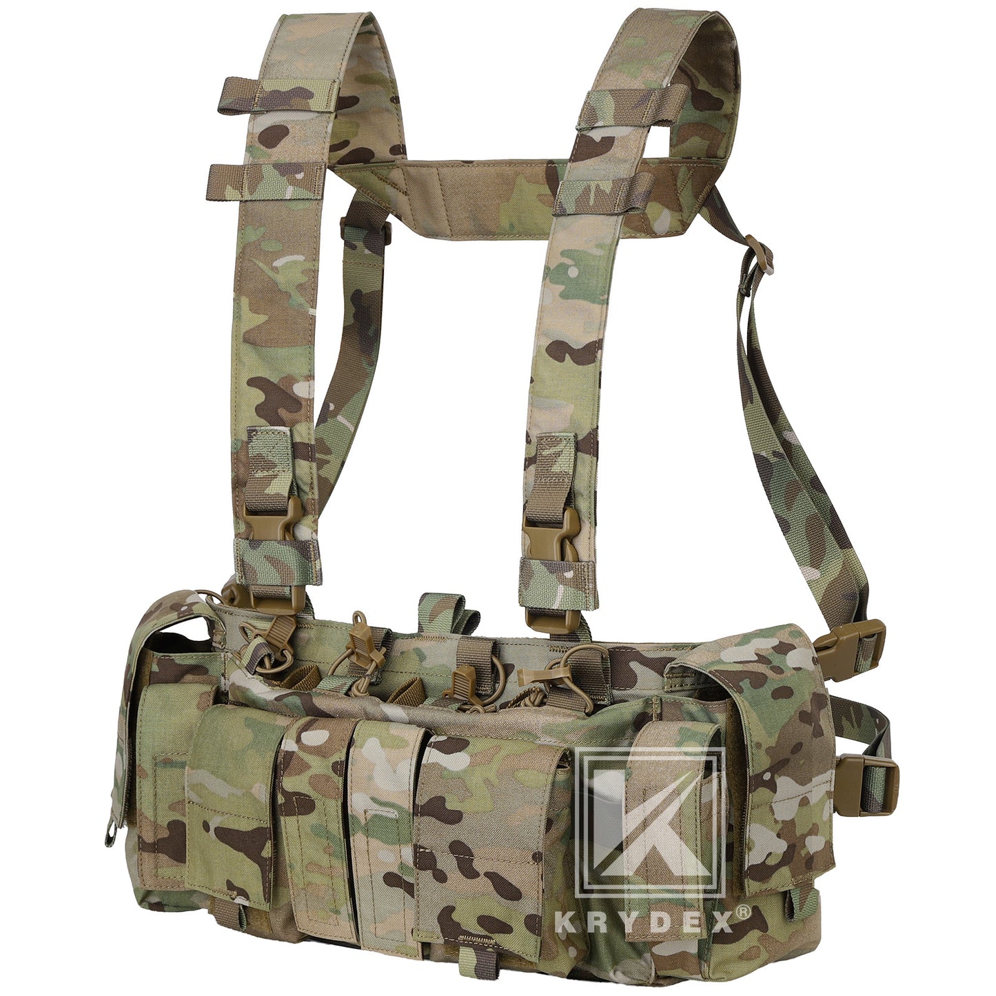 Krydex Tactical Chest Rig UW Gen IV Low Profile Micro Fight Rigs Carrier 556 9mm GP Pouch H Harness