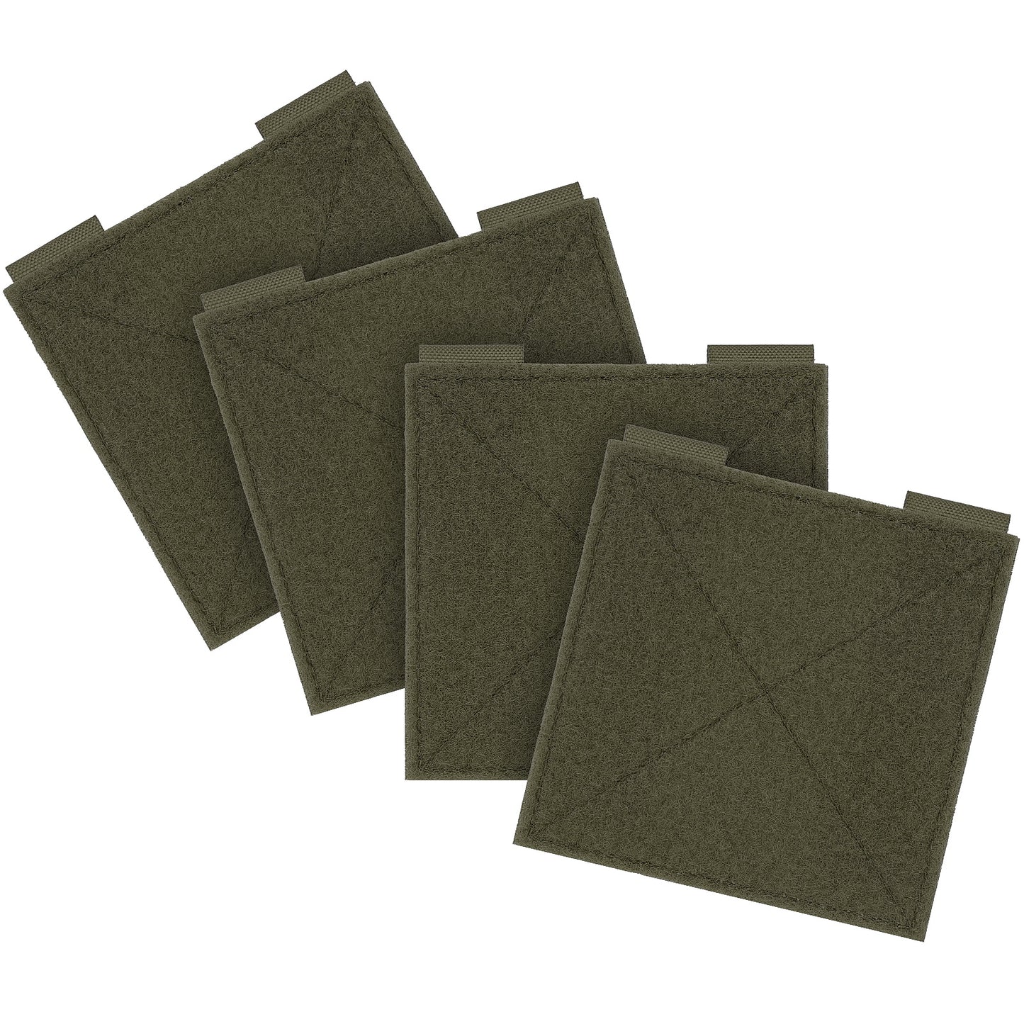 Krydex 4-Pack 4x4 Inch Dual-Sided Molle Patch Panel Hook & Loop Adapter Board for Patches Pouches & Accessories Reversible Hook/Loop Surface for Vests Backpacks & Tactical Gear Heavy-Duty Nylon