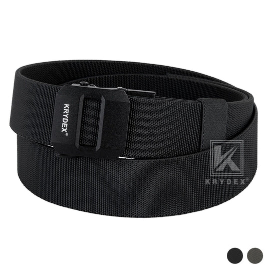 Krydex 1.5" Tactical Belt No Hole Auto-Locking Duty Work Belt Nylon Stretch EDC Belt