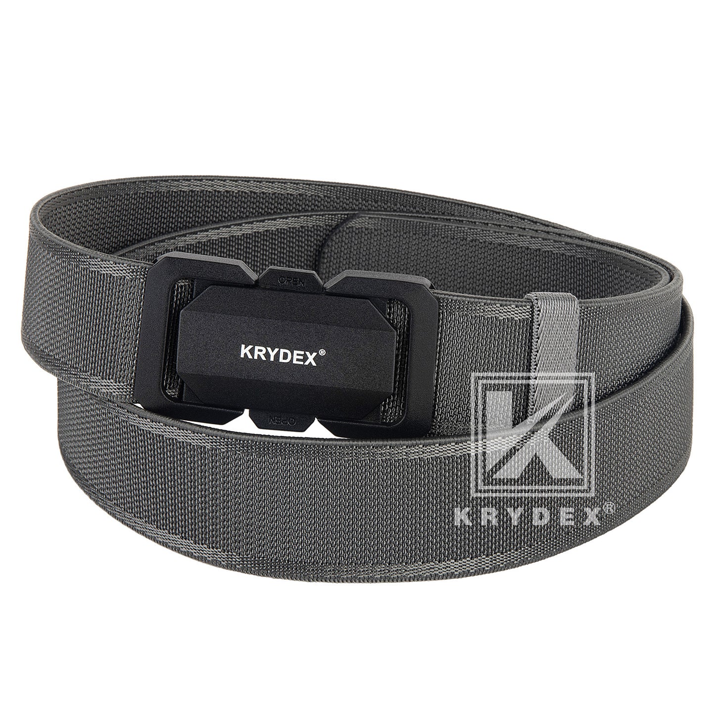 Krydex Tactical Belt Slim Profile Buckle Stretch Nylon Rigger Belt with Quick Release Buckle Heavy Duty for Work EDC Outdoor Duty Belt Jeans Chino Belt