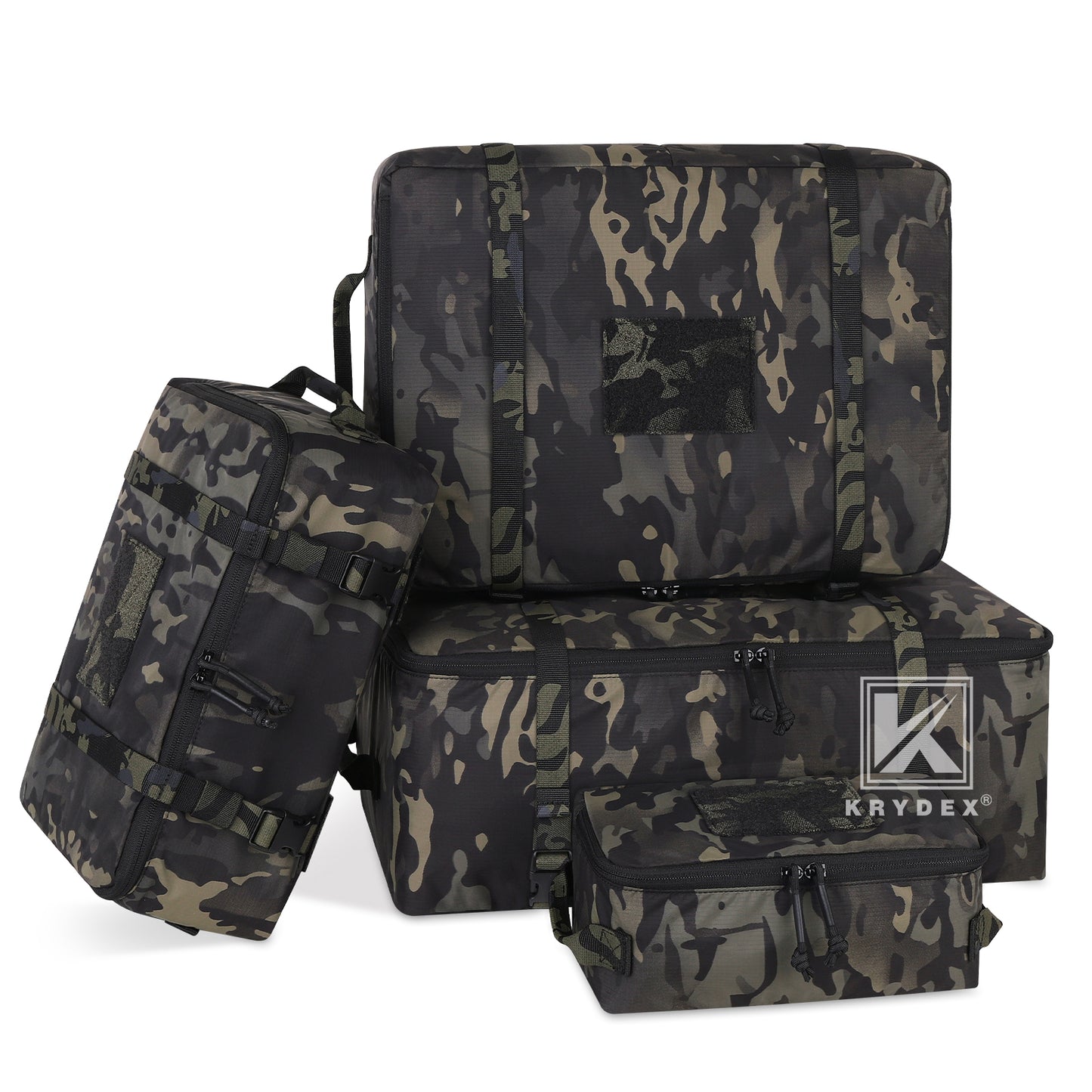 Krydex Tactical Travel Packing Organizer 70D Nylon Packing Cubes Waterproof Luggage Bags YKK Zipper 4pcs set