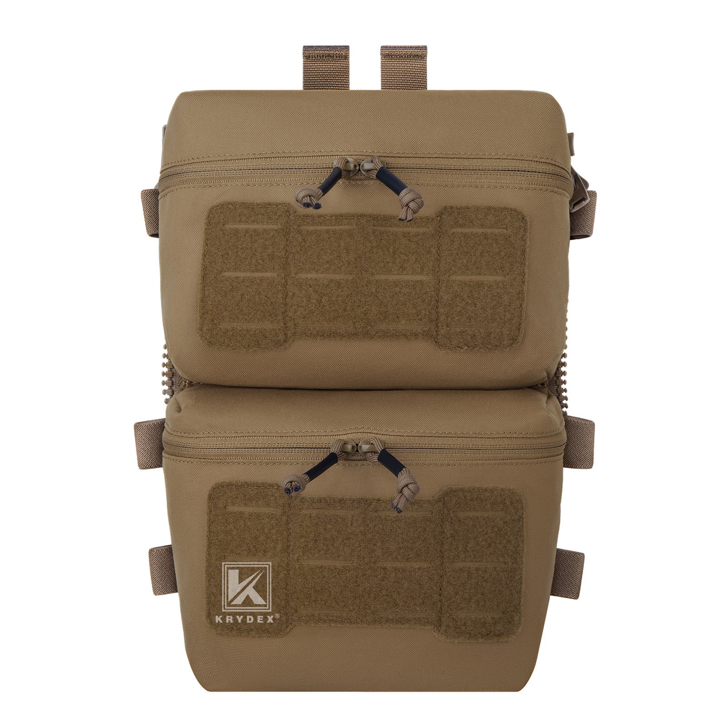 Krydex Tactical Back Panel Double Pouch Assault Zip On Modular Backpack for V5 vest