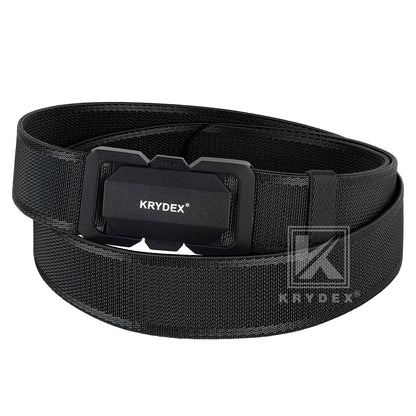 Krydex Tactical Belt Slim Profile Buckle Stretch Nylon Rigger Belt with Quick Release Buckle Heavy Duty for Work EDC Outdoor Duty Belt Jeans Chino Belt