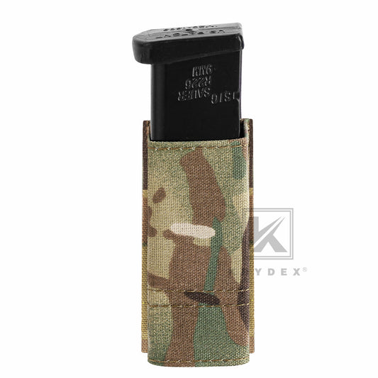 KRYDEX Tactical 9mm Single Pistol Magazine Pouch Mag Holder Duty Belt MOLLE Compatible
