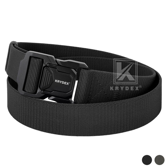 Krydex Tactical Belt 1.5" Stretch Nylon Rigger Belt with Quick Release Buckle Heavy Duty Jeans Chino Belt