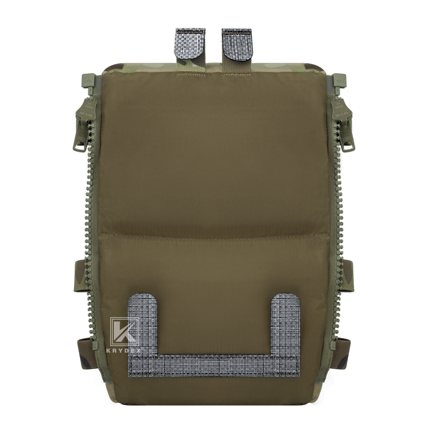 Krydex Tactical Back Panel Double Pouch Assault Zip On Modular Backpack for V5 vest