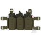 Krydex Tactical Triple Elastic 556 Magazine Pouch Placard GP Pouch Low-Profile Mag Holders for Chest Rig and Vest