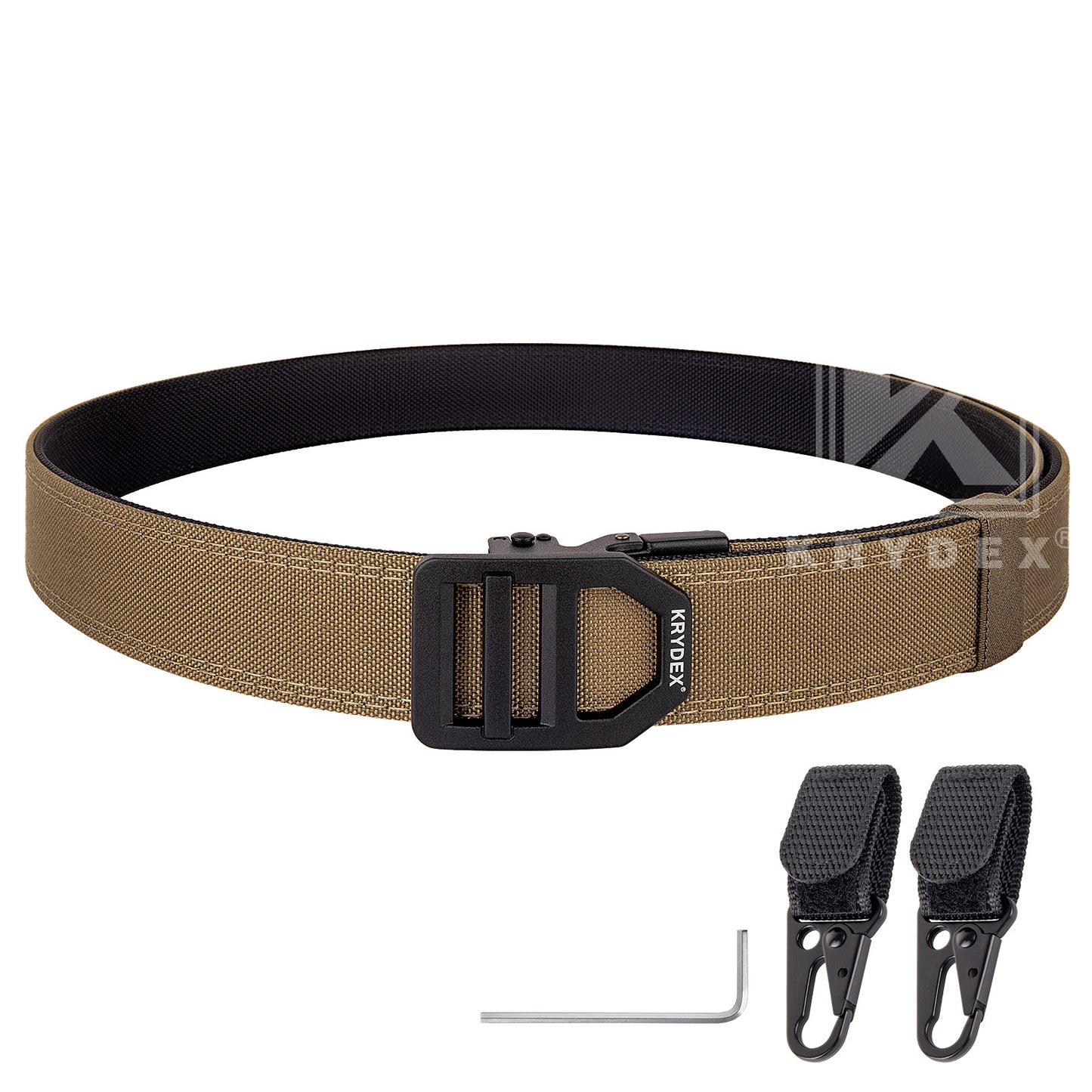Krydex Tactical Belt 1.5" Heavy Duty EDC Gun Belt Rigid Nylon CCW Belt Quick Release