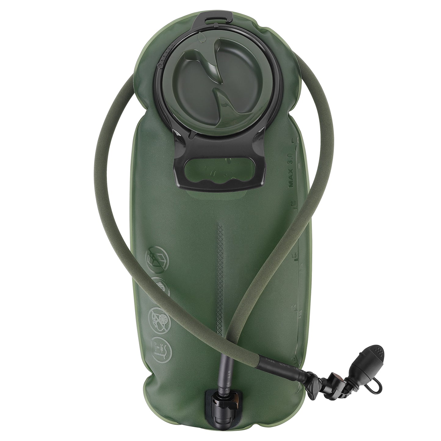 Krydex Tactical MOLLE Hydration Pack 100 oz Carrier 3L Water Bladder Pouch Modular Pack Bag