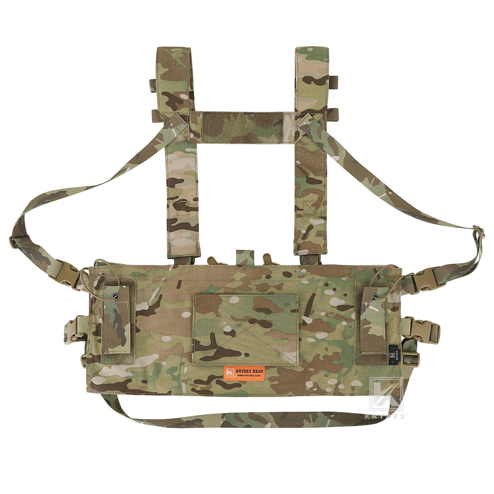 Krydex Tactical Chest Rig UW Gen IV Low Profile Micro Fight Rigs Carrier 556 9mm GP Pouch H Harness