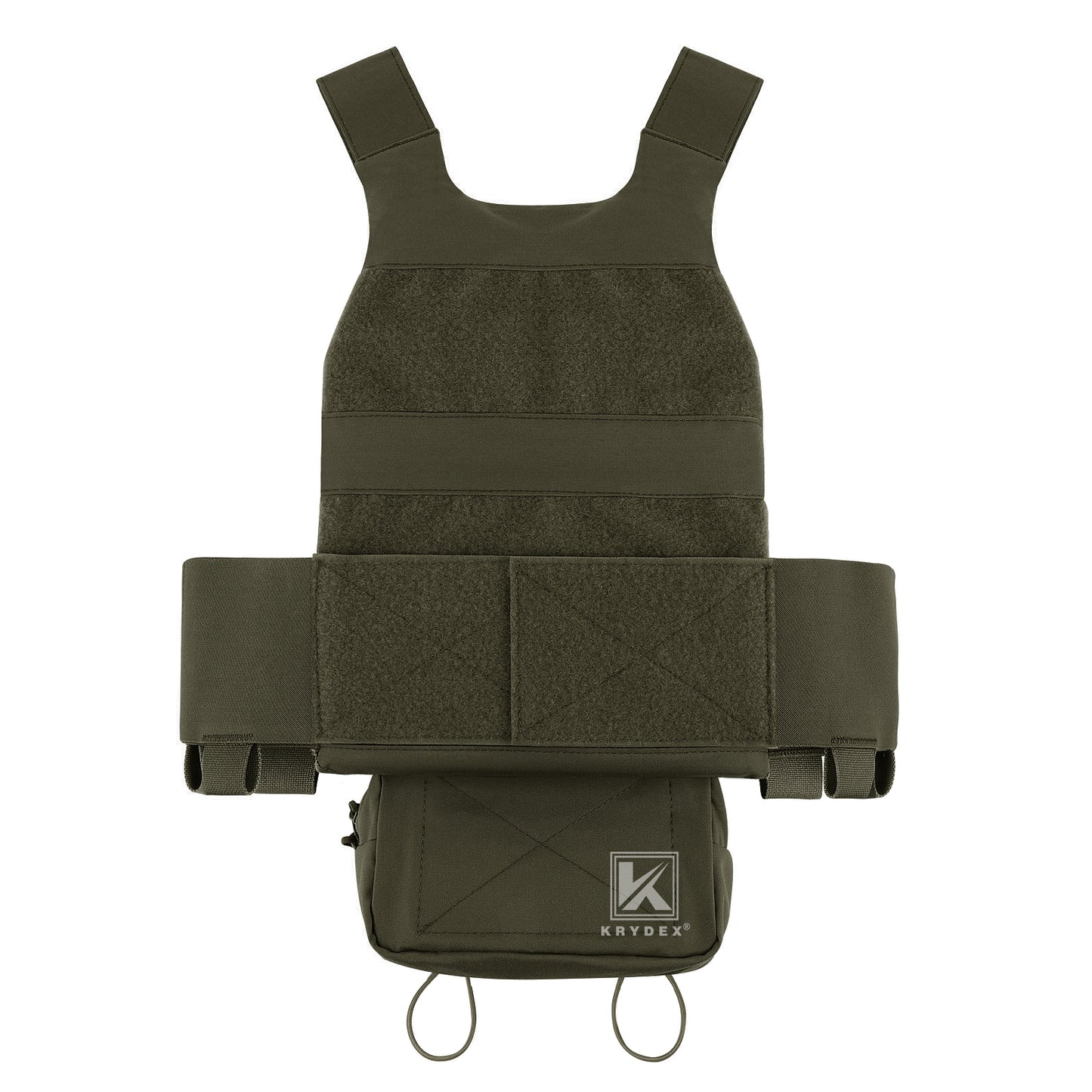 KRYDEX Low Vis Slick Plate Carrier Tactical Vest Body Armor w/MK Micro Fight Chest Rig Set
