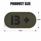 Krydex 4pcs AB+ POS Blood Type Patches Tactical Reflective Hook & Loop Badge First Aid Emergency IFAK Trauma Patch 2x1 In.
