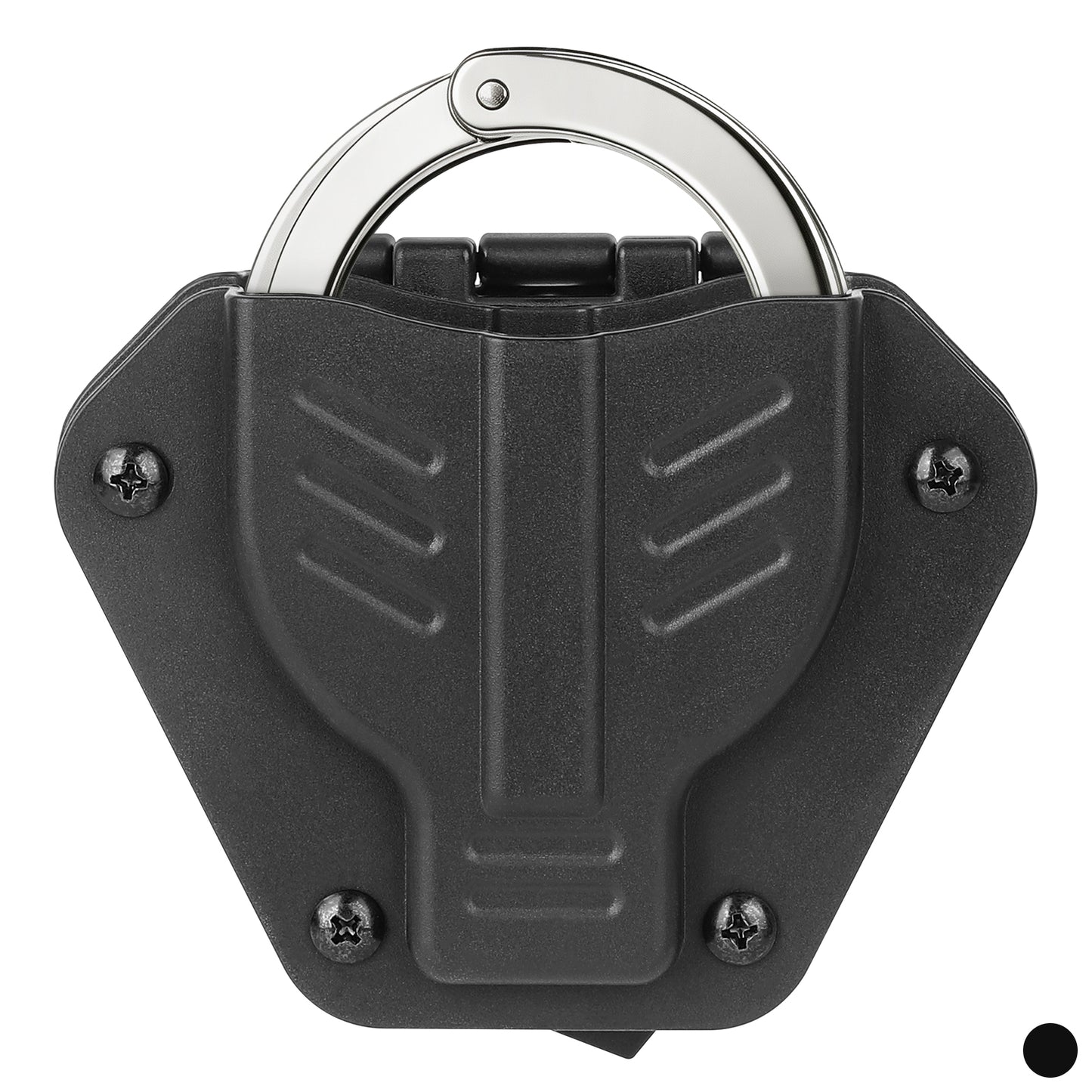Krydex Handcuff Holster 360° Rotatable Dual-Lock Mount For 1.5”-2.25” Belt & MOLLE Clip Fits S&W Model 100/ASP/Peerless Chain Handcuffs Holder
