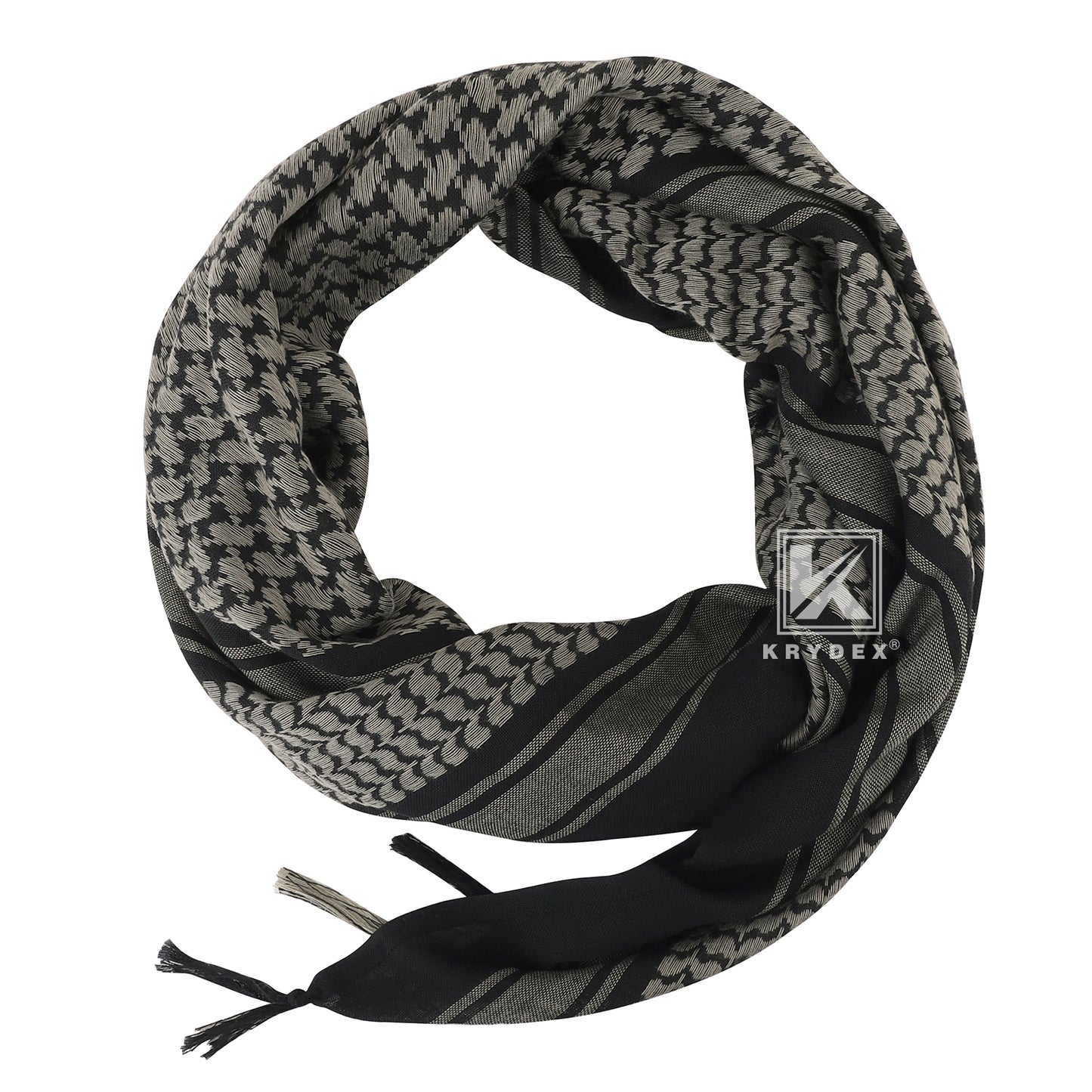 Krydex Tactical Scarf Headwrap Facecover Cotton Shemagh Breathable Balaclava Face Mask Neck Gaiter 43” x 43”