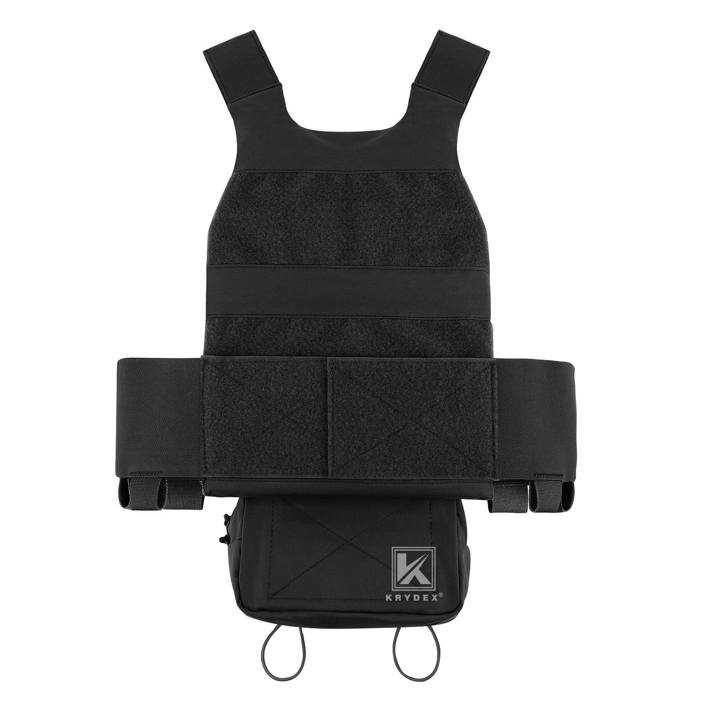 KRYDEX Low Vis Slick Plate Carrier Tactical Vest Body Armor w/MK Micro Fight Chest Rig Set