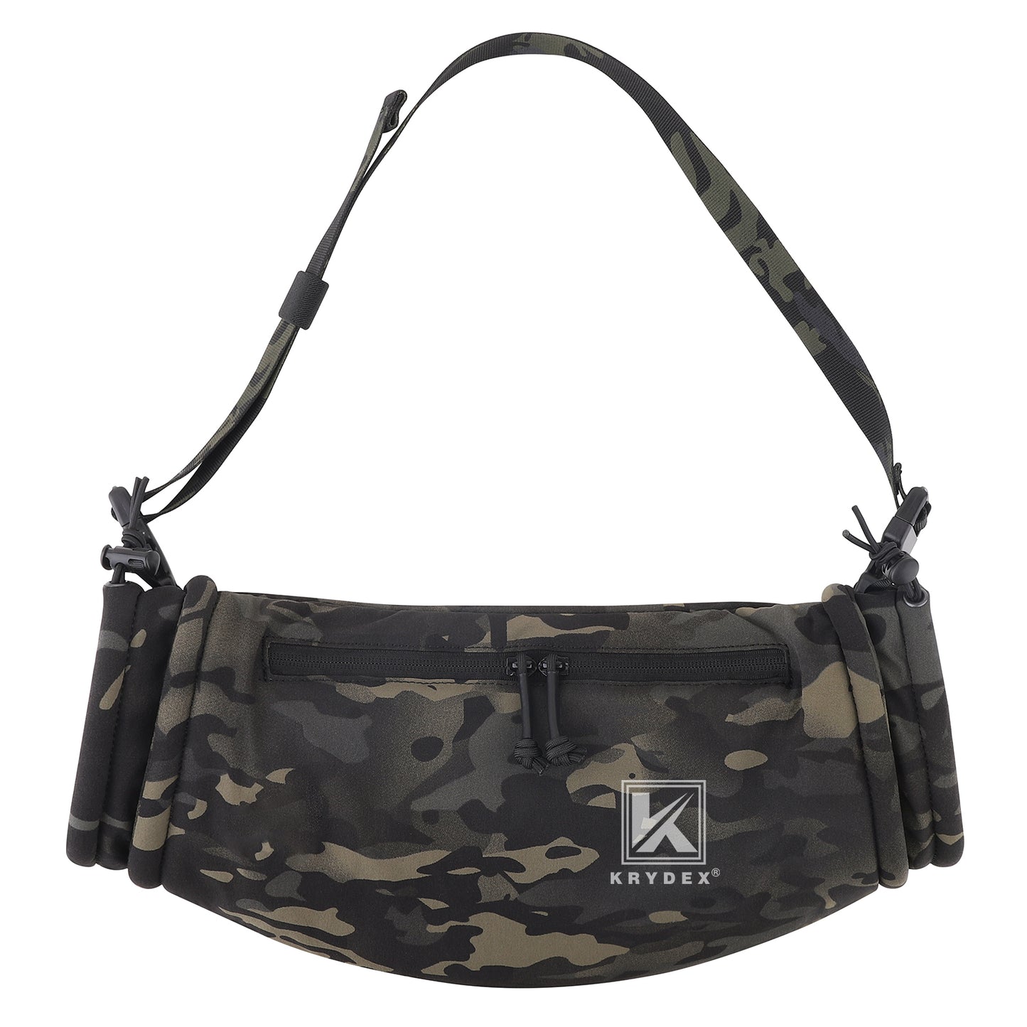 Krydex Tactical Soft Shell Hand Warmer Muff Sherpa Fleece Lined Muffler Water-Resist Vest Drop Hanger Warmer Pouch Outdoor Winter Hunting Field Survival