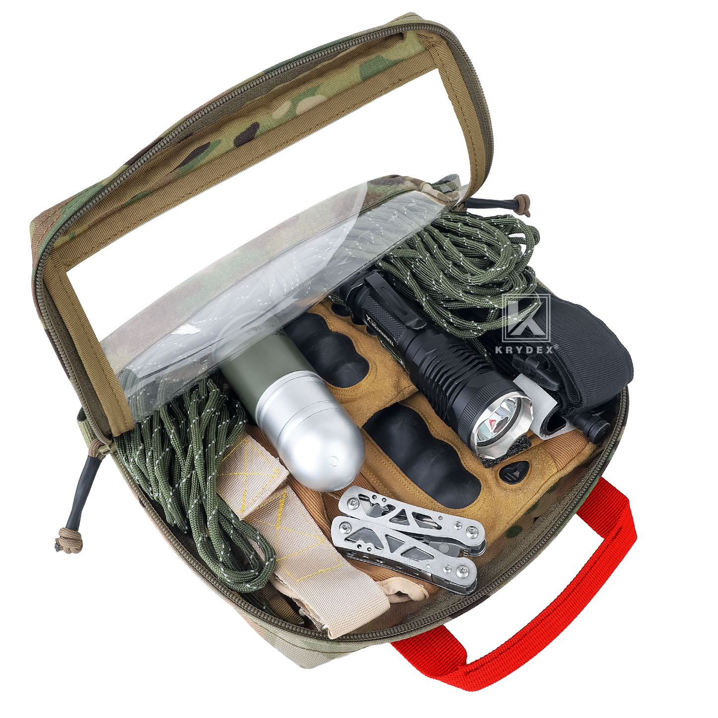 Krydex Clear Top Insert Large/Small for D3 Tactical Backpack Organizer Bag Hook & Loop Medic Pouch