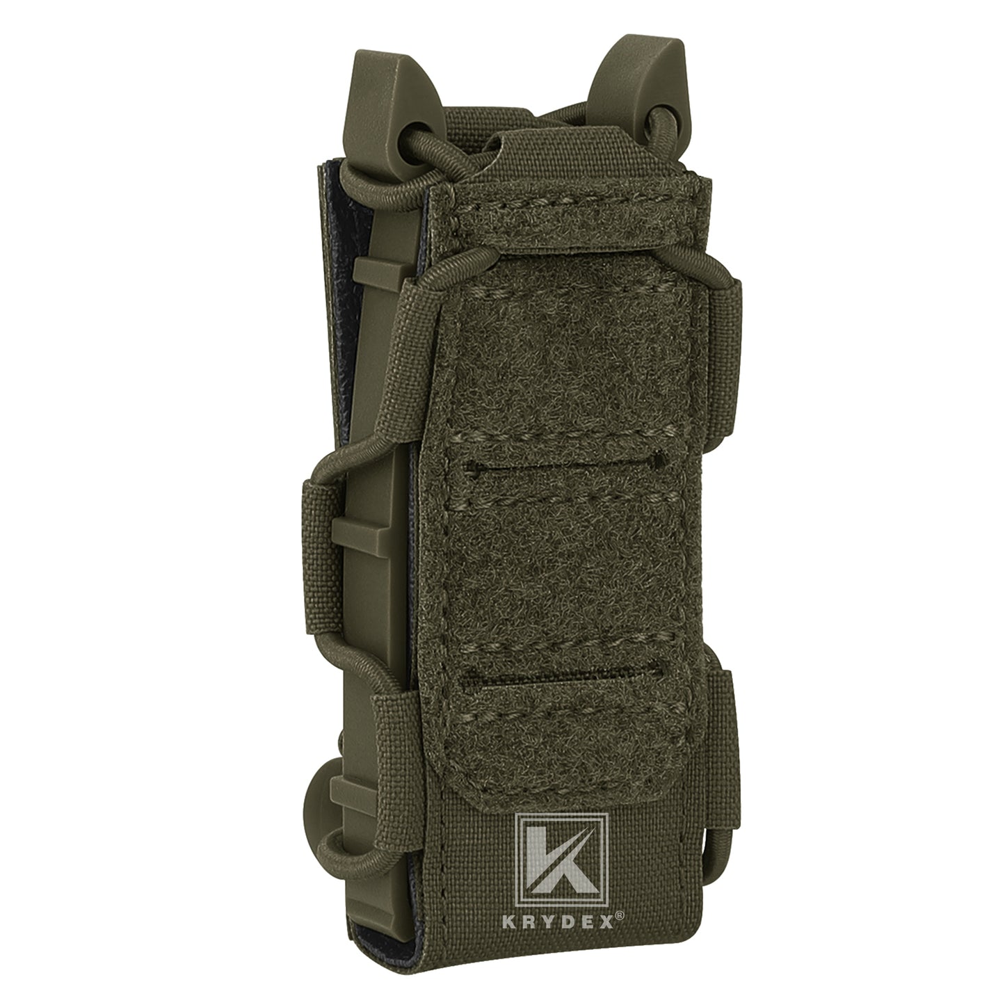 Krydex Tactical 9mm Magazine Pouch Open Top Pistol Mag Carrier Rapid Access MOLLE Compatible
