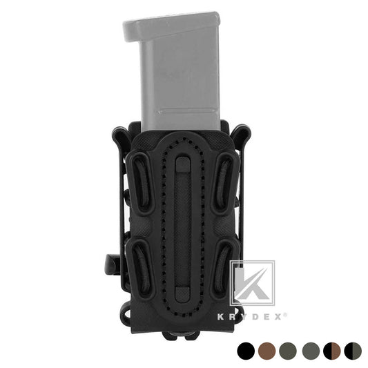 KRYDEX Soft Shell 9mm Pistol Mag Pouch Magazine Carrier Holder with Belt Clip Short