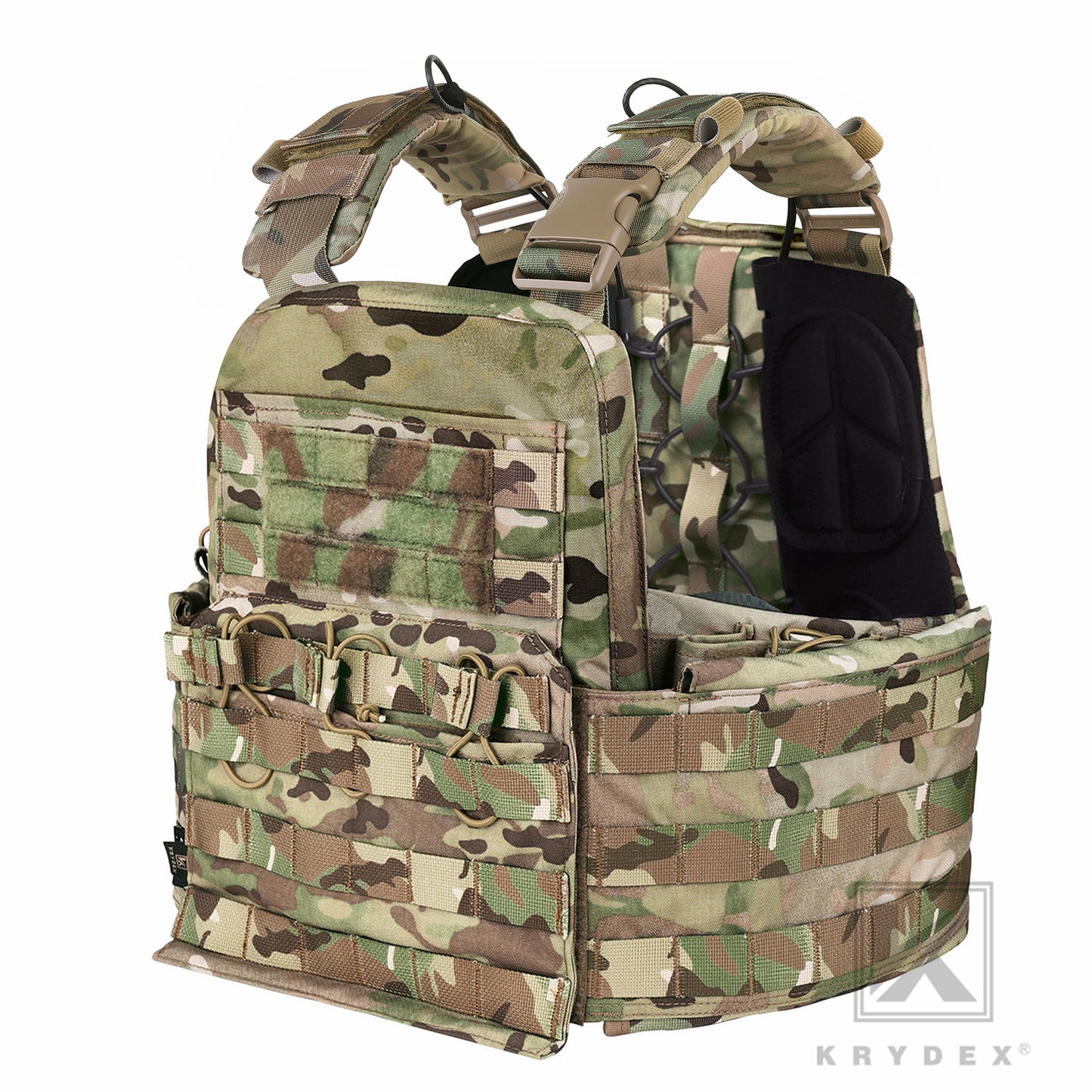 KRYDEX Tactical Plate Carrier Heavy Duty Modular MOLLE Vest