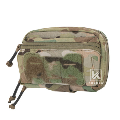 Krydex Tactical Admin Pouch Chest Bag MOLLE Utility Pouch Front Pocket for Vest and Chest Rig