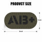 Krydex 4pcs AB+ POS Blood Type Patches Tactical Reflective Hook & Loop Badge First Aid Emergency IFAK Trauma Patch 2x1 In.