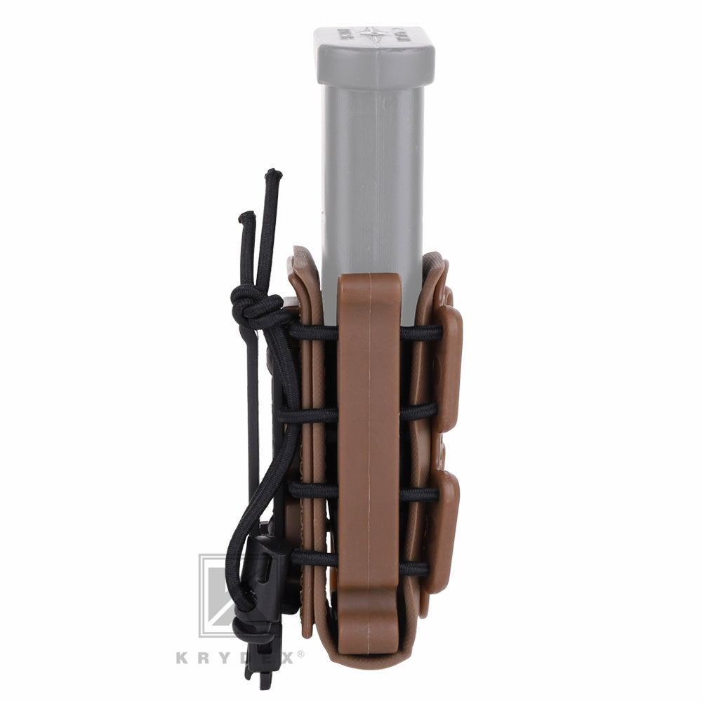 KRYDEX Soft Shell 9mm Pistol Mag Pouch Magazine Carrier Holder with Belt Clip Short