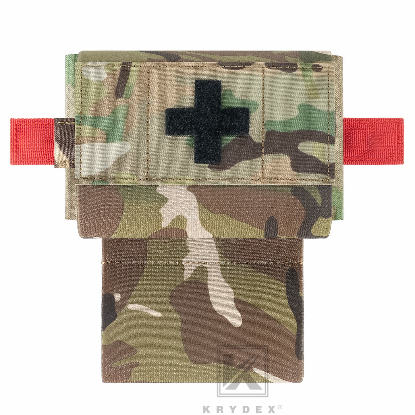 Krydex Tactical Micro Trauma Pouch MED IFAK Kit First Aid Insert Medical Holder Removable Tourniquet Holder MOLLE & Belt Compatible