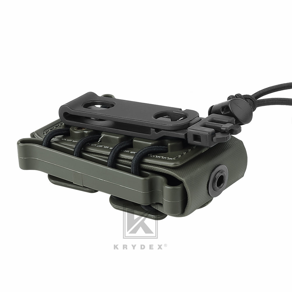 KRYDEX Soft Shell 9mm Pistol Mag Pouch Magazine Carrier Holder with Belt Clip Short
