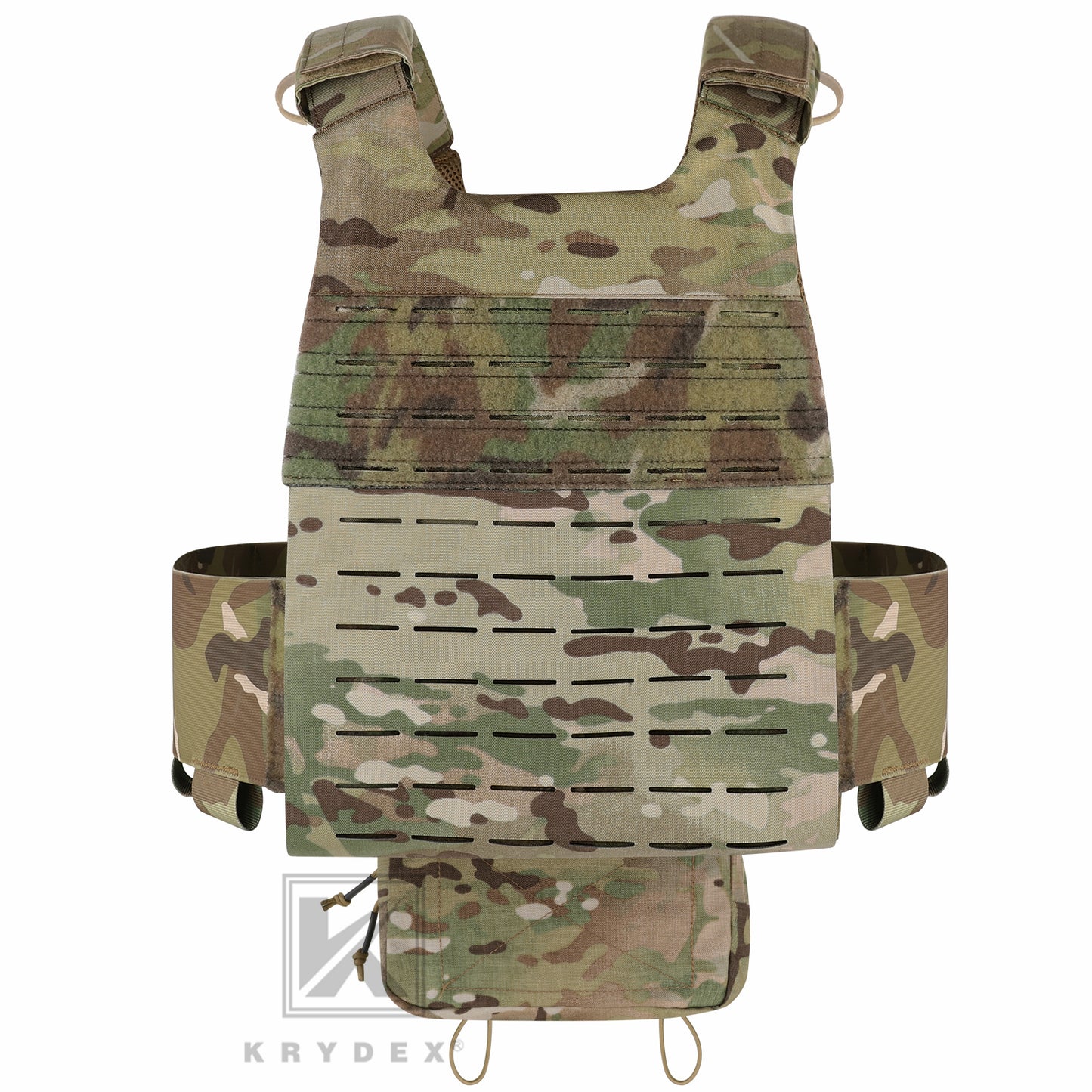 KRYDEX Low Vis Slick Plate Carrier FCS Tactical Molle Vest Elastic Cummerbund Micro Fight MK3 Chassis Drop SACK Pouch