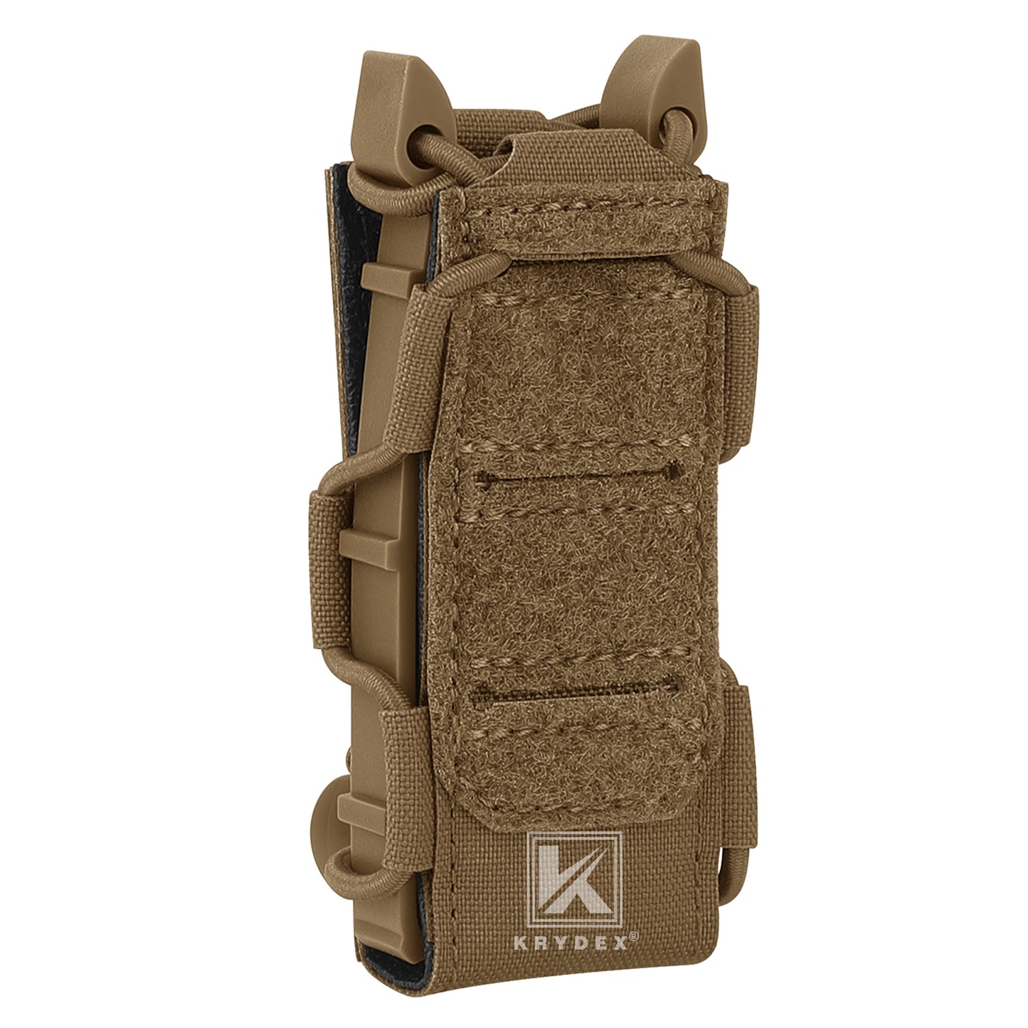 Krydex Tactical 9mm Magazine Pouch Open Top Pistol Mag Carrier Rapid Access MOLLE Compatible
