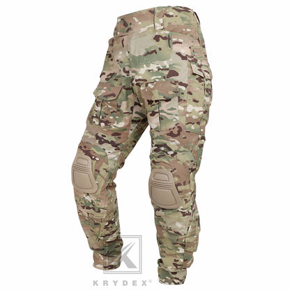 KRYDEX Combat Pants Tactical Cargo Trousers With Knee Pads