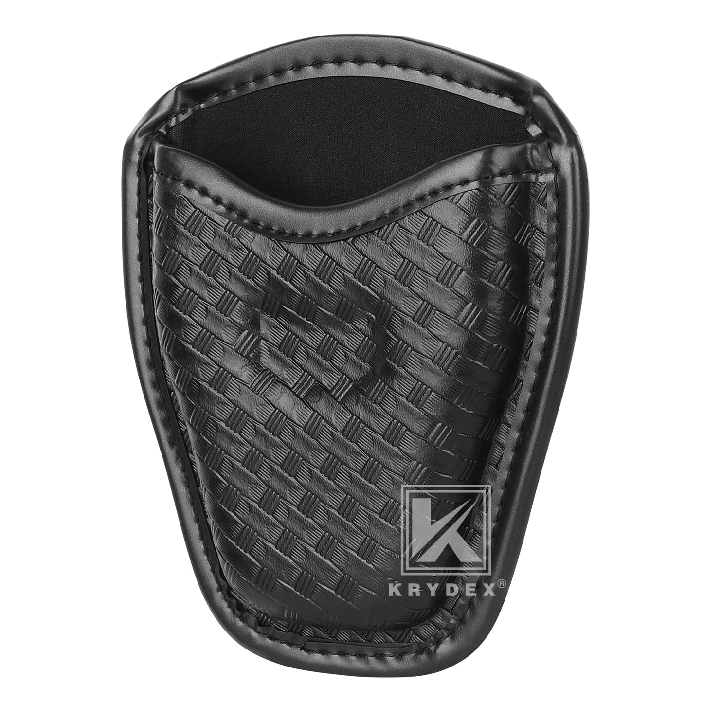 Krydex Open Top Basket weave Handcuff Case for Duty Belt Single Handcuff Pouch Fits 2” & 2.25” Duty Belt For Police Law Enforcement & Security Guard Equipment