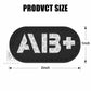 Krydex 4pcs AB+ POS Blood Type Patches Tactical Reflective Hook & Loop Badge First Aid Emergency IFAK Trauma Patch 2x1 In.