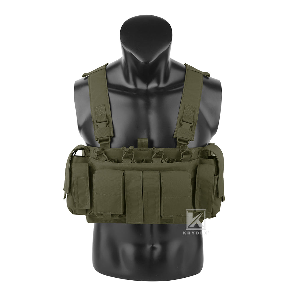 Krydex Tactical Chest Rig UW Gen IV Low Profile Micro Fight Rigs Carrier 556 9mm GP Pouch H Harness